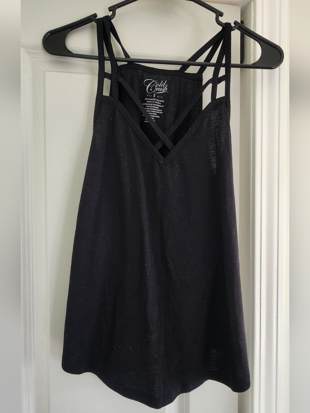 Cold Crush Black Strappy Tank Top